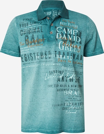 CAMP DAVID Tričko - Zelená: predná strana