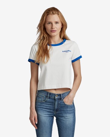 T-shirt G-Star RAW en blanc : devant