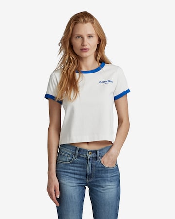 T-shirt G-Star RAW en blanc : devant