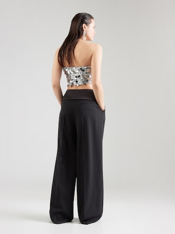 Karl Lagerfeld Wide leg Trousers with creases in Black: back