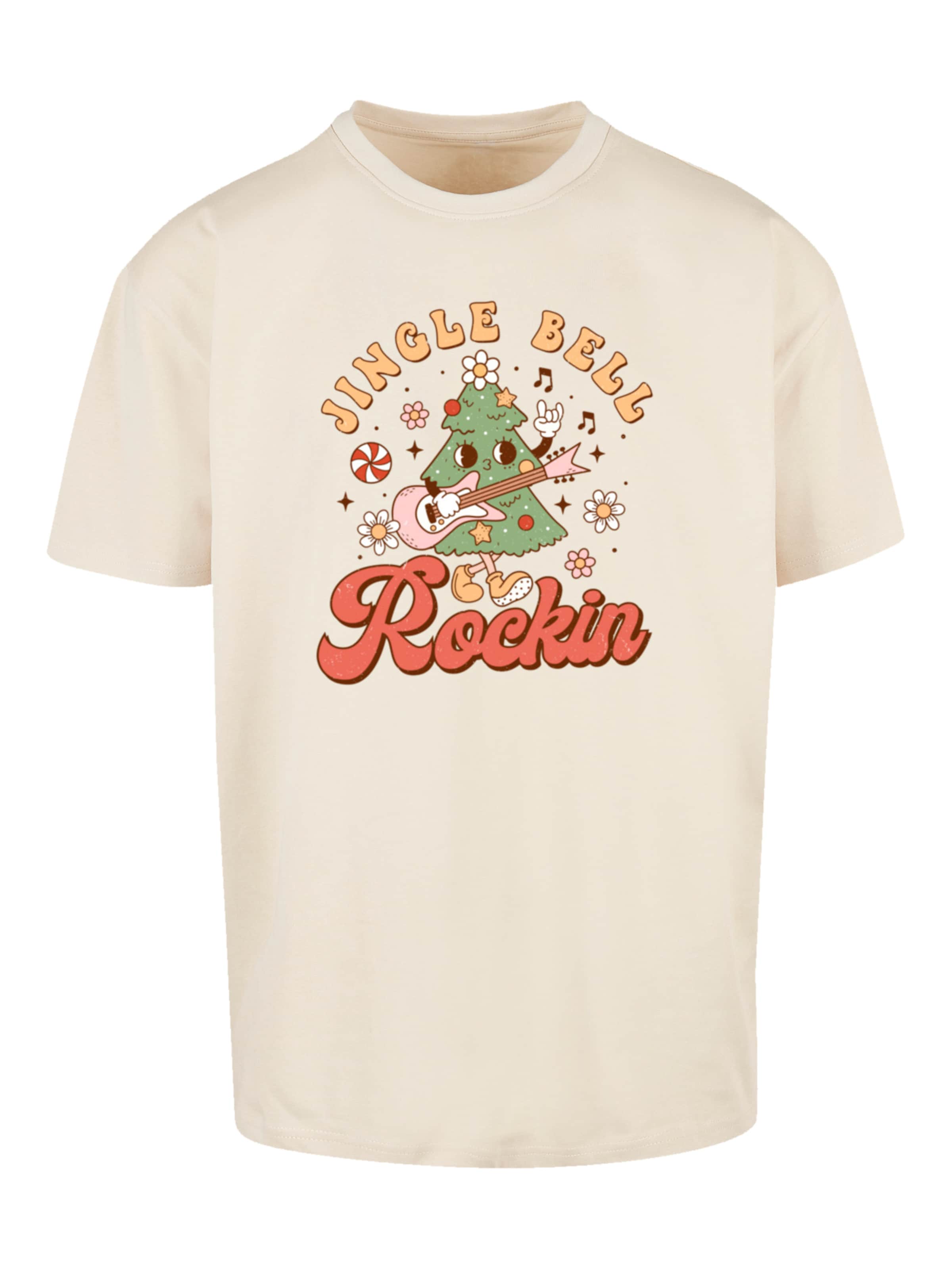 F4NT4STIC Shirt 'Jingle Bell Rockin Christmas' in Beige: Vorderseite