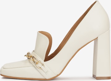 Kazar - Zapatos con plataforma en beige: frente