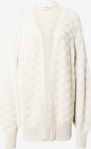 A LOT LESS Плетена жилетка 'Sina' в бяло: отпред