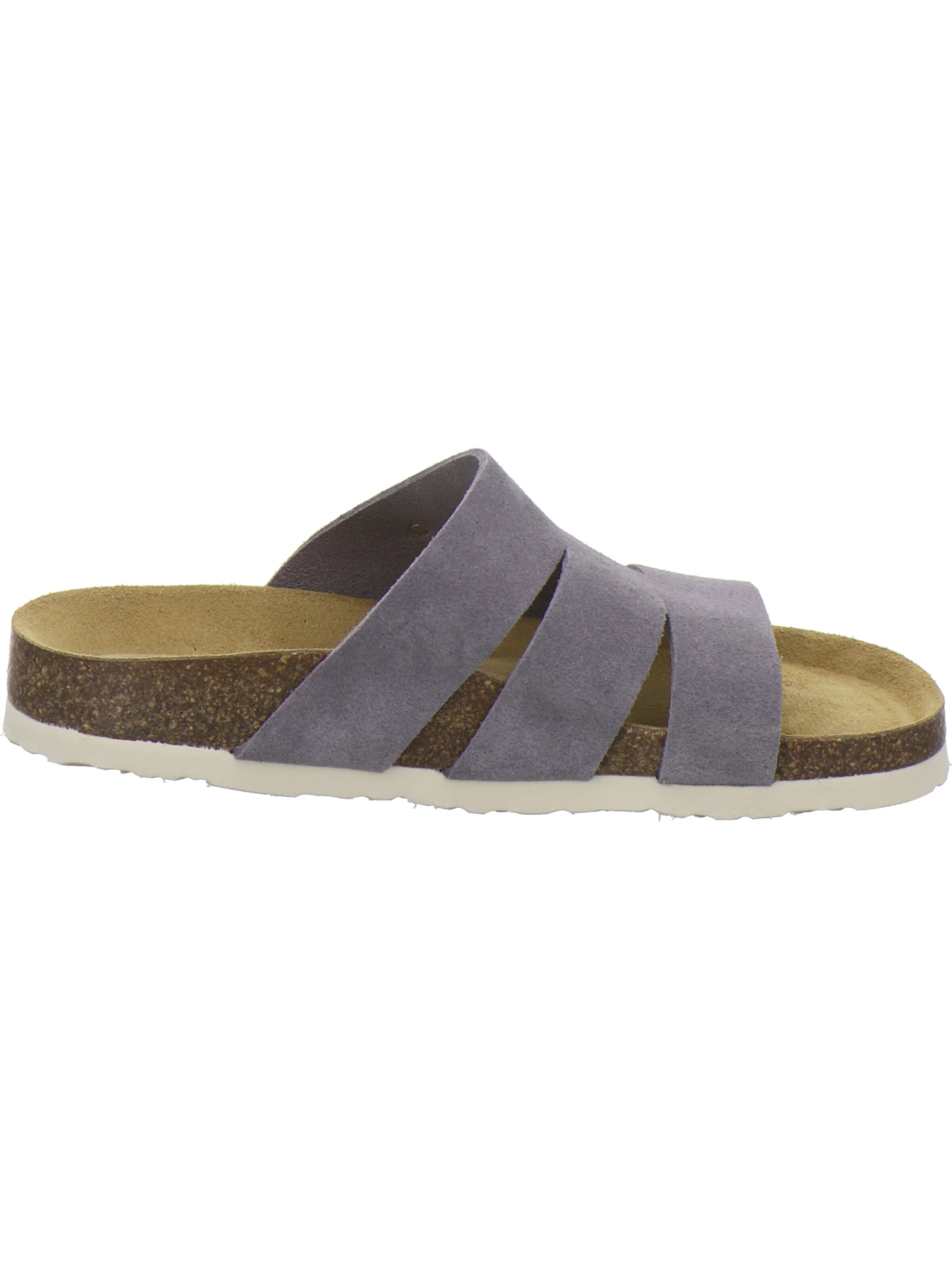 AFS-Schuhe - Zapatos abiertos 'Pantoletten Damen graphit Veloursleder' en gris