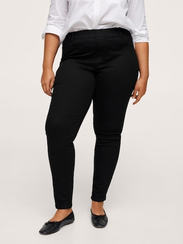 Skinny Jeggings 'MASSHA' MANGO en noir : devant