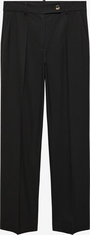 MANGO Regular Pantalon 'Leo' in Zwart: voorkant