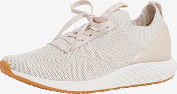 Baskets basses TAMARIS en beige : devant