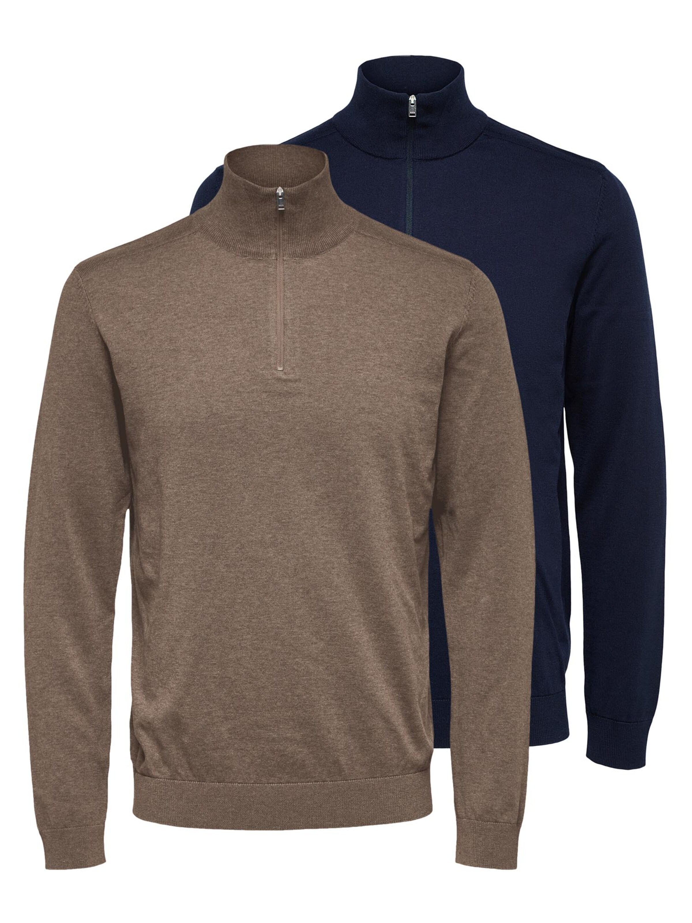 SELECTED Pullover 'Berg'‌‌‌‌ in S in blaumeliert, Produktansicht