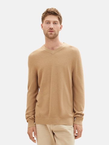 TOM TAILOR Sweater in Brown: front