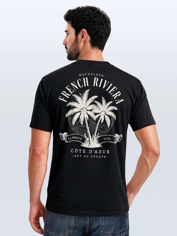 Neverless Shirt 'French Riviera' in Black
