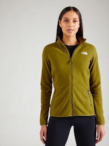 Veste en polaire fonctionnelle '100 GLACIER' THE NORTH FACE en vert : devant