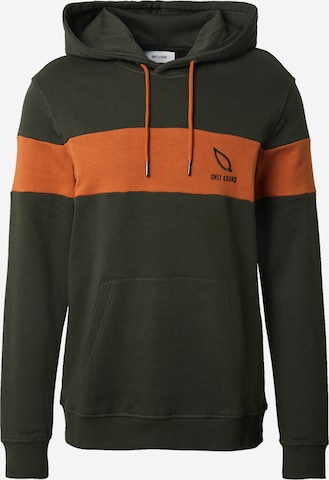 Felpa 'ONSLUKE' di Only & Sons in verde: frontale