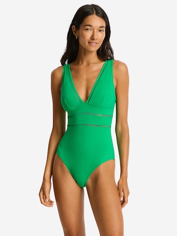 Maillot de bain 'Essentials Edit' SEA LEVEL en vert : devant