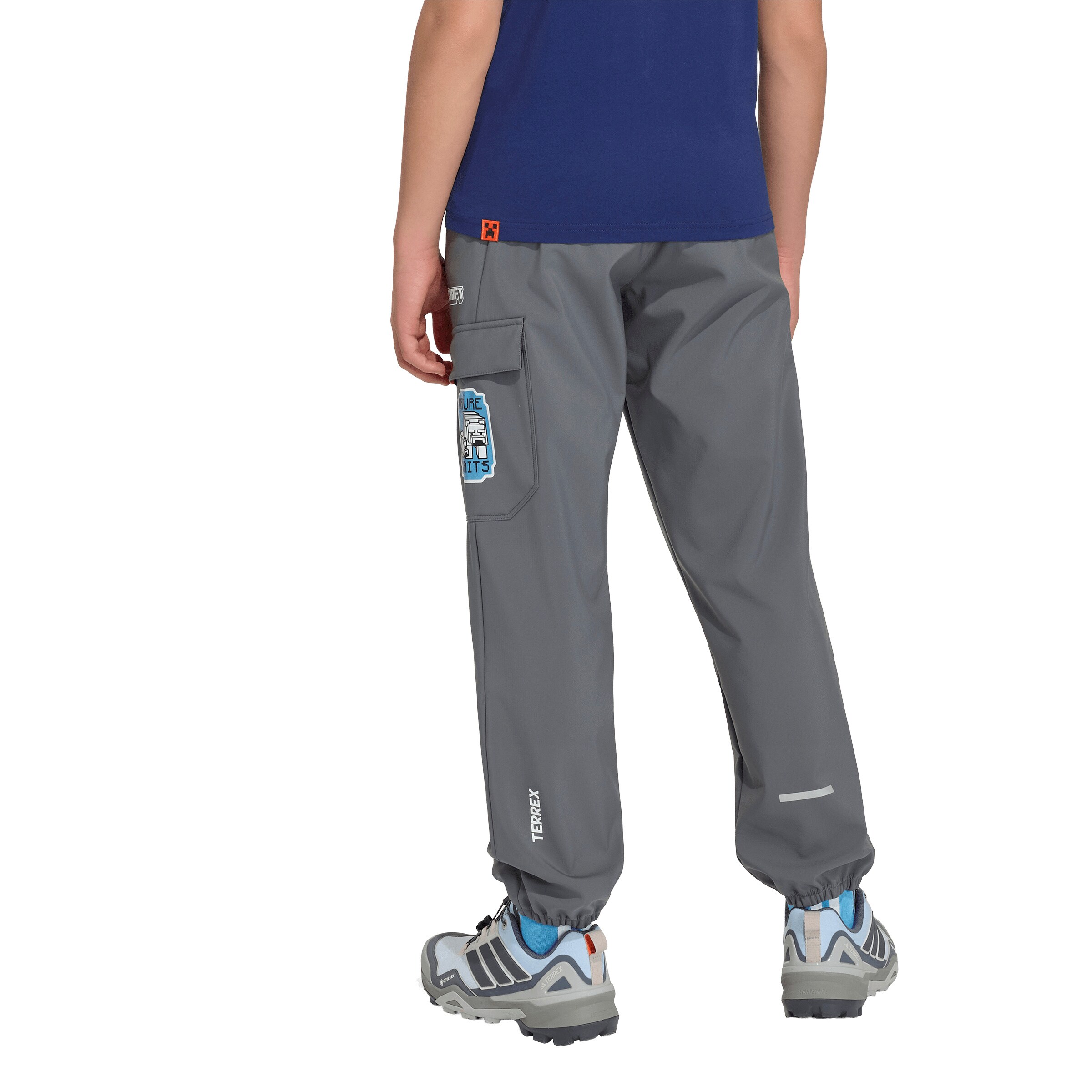 ADIDAS TERREXTapered Hlače za vanjske uvjete 'Minecraft' - siva boja