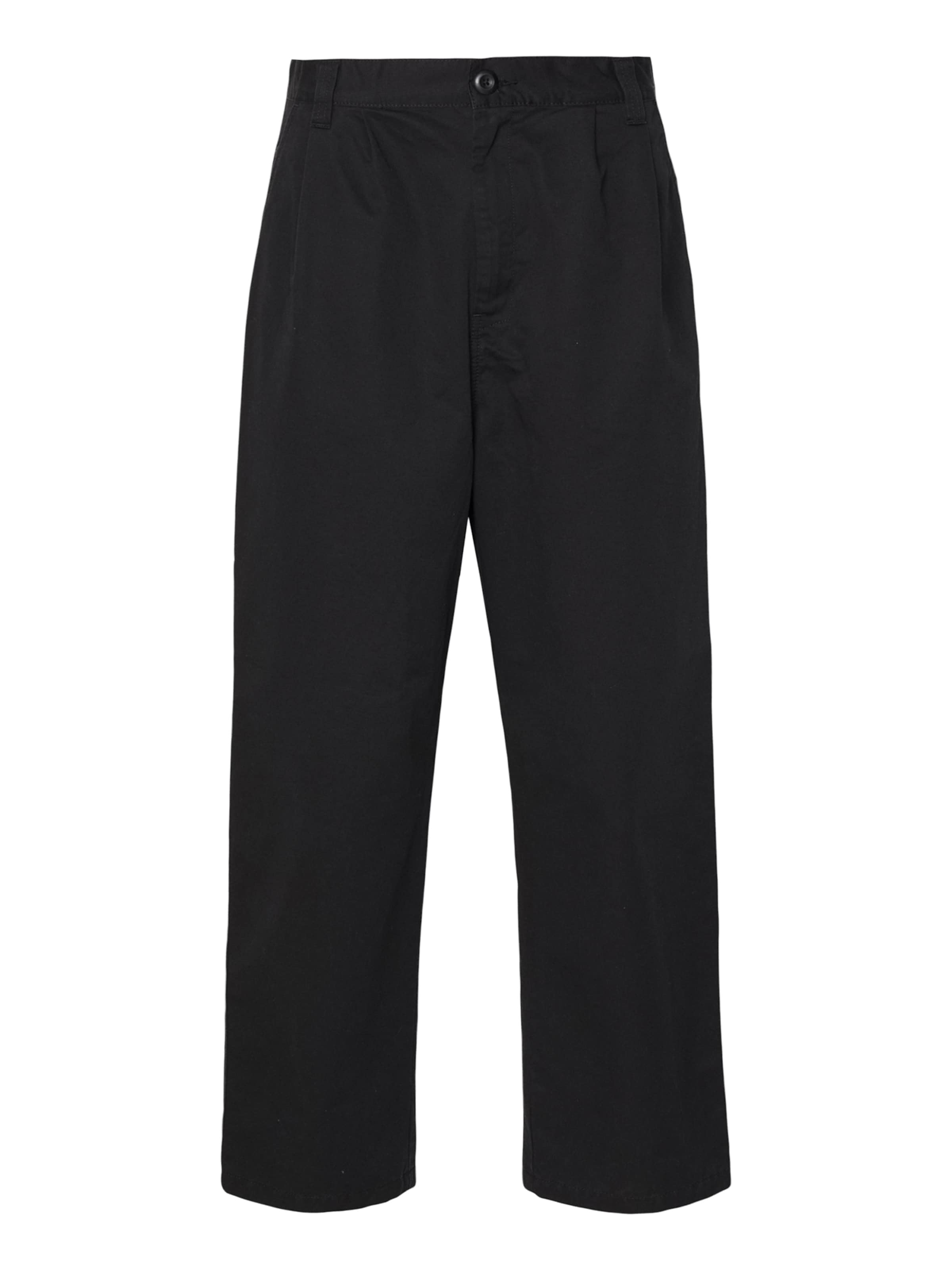 Wide Leg Pantalon à pince 'Merrick' Carhartt WIP en noir : devant