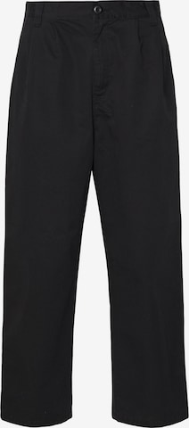 Carhartt WIPWide Leg/ Široke nogavice Hlače s naborima 'Merrick' - crna boja: prednji dio