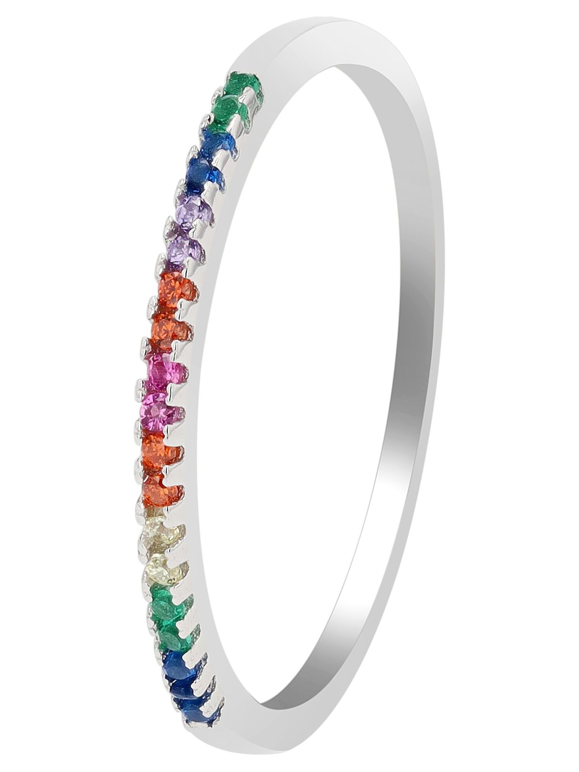 Akzent Ring '"Renata" aus 925 Sterlingsilber, rhodiniert, langlebig, Gr.'‌‌‌‌‌‌‌‌‌ in Silber
