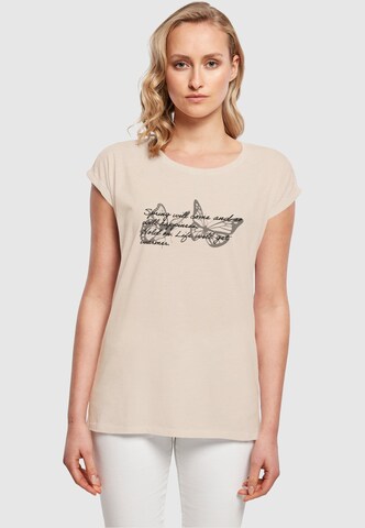 Merchcode Shirt 'Spring Saying' in Beige: predná strana