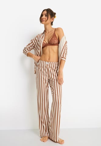 LSCN by LASCANA Пижамные штаны в Коричневый