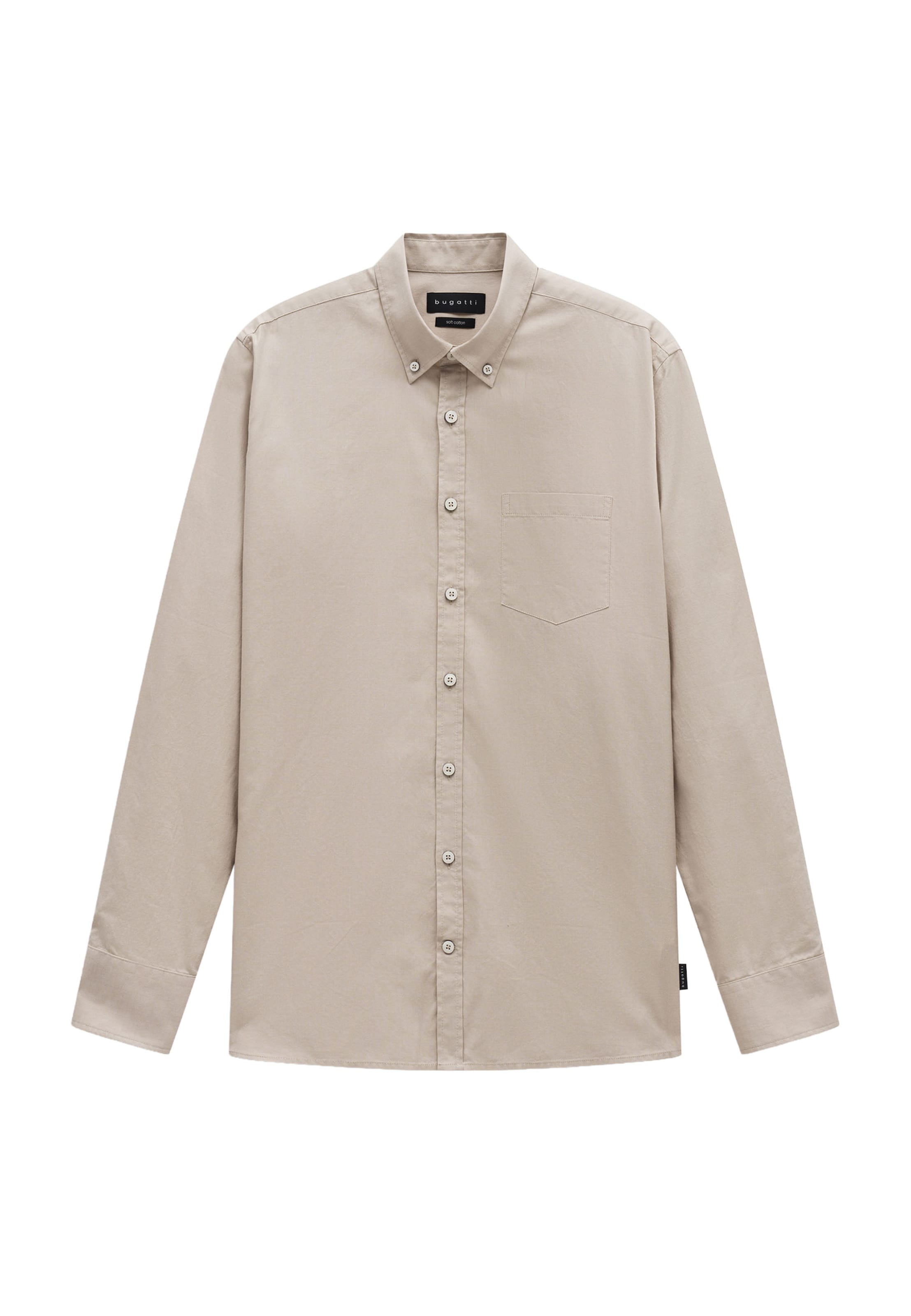 Coupe regular Chemise bugatti en beige : devant