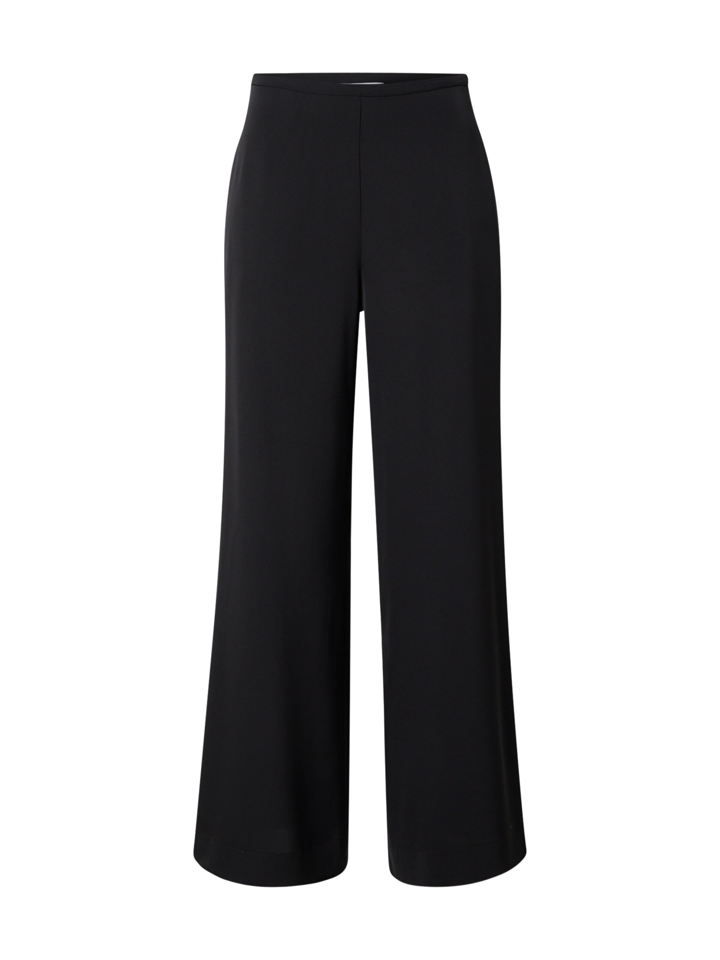 MSCH COPENHAGEN Wide leg Broek 'Nichelle' in Zwart: voorkant