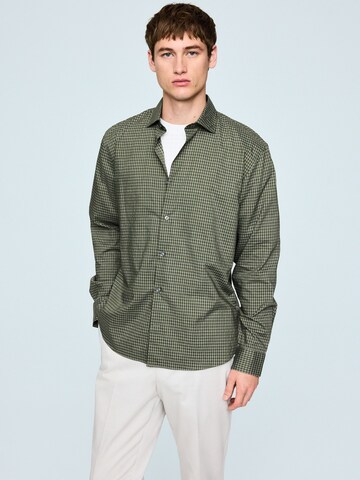 Coupe regular Chemise Next en vert : devant