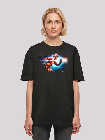 F4NT4STIC Oversized Shirt 'DC Comics Superhelden The Flash Sparks' in Black: front