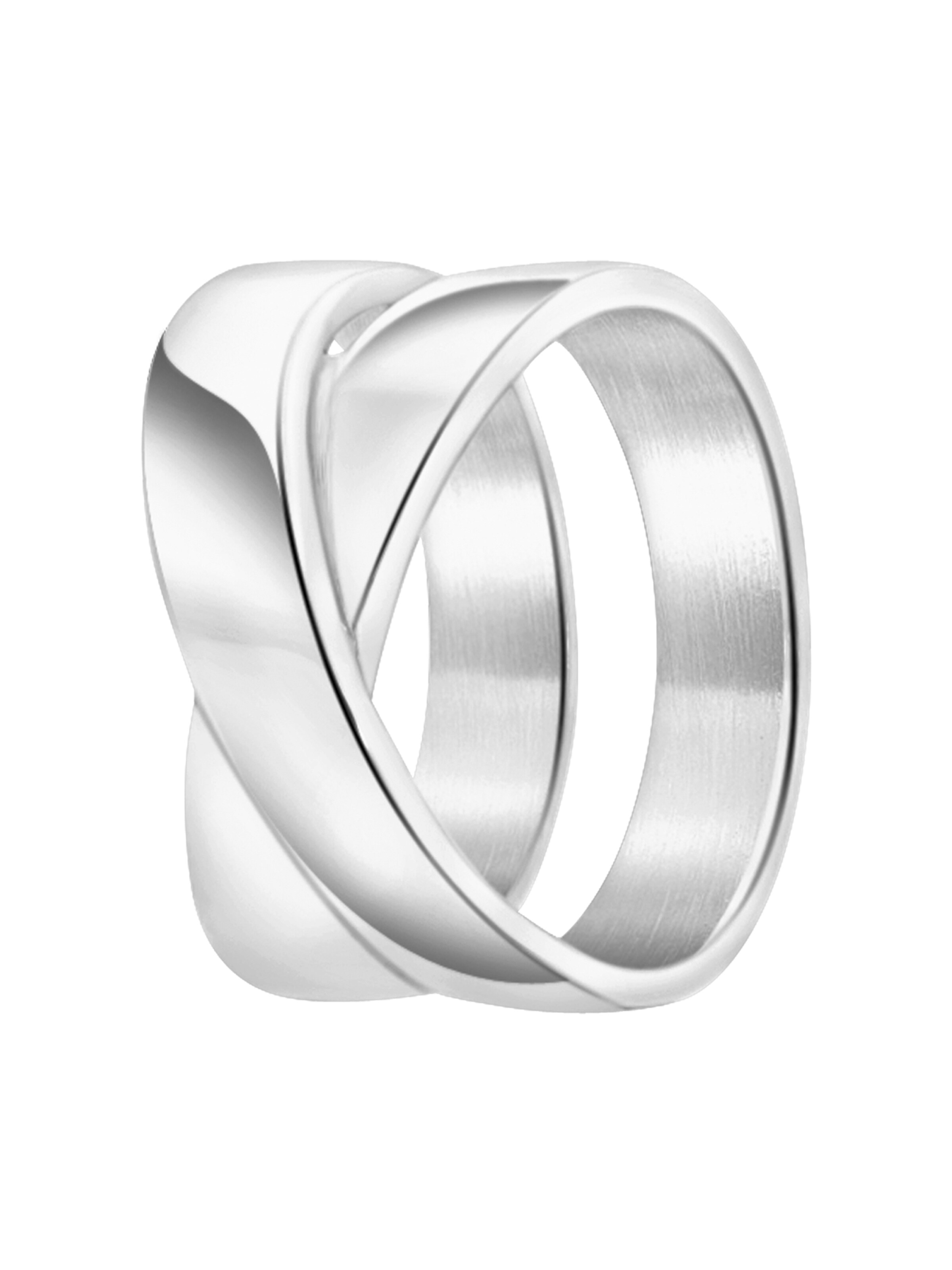 Lucardi Ring 'Camille' in Zilver: voorkant