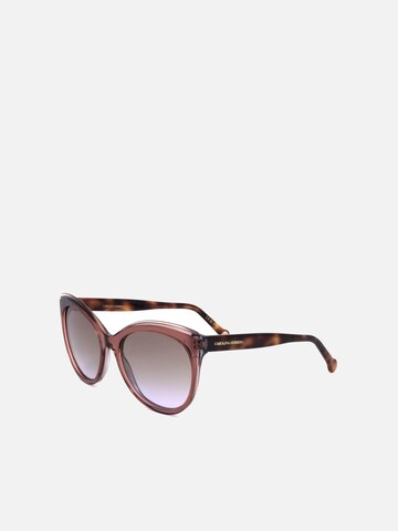 Lunettes de soleil Carolina Herrera en marron : devant