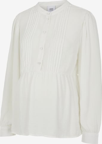 MAMALICIOUS Блуза 'Amina' в бяло: отпред