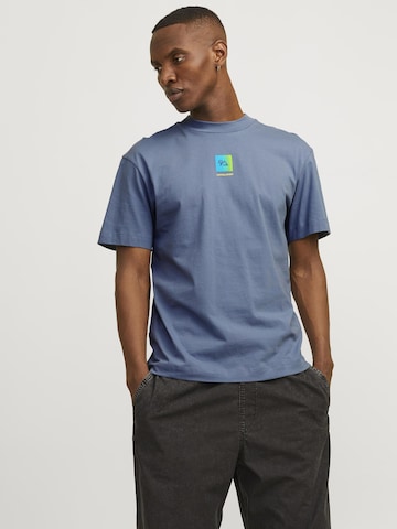 Tricou 'JCOBeech' de la JACK & JONES pe albastru: față