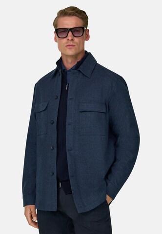Coupe regular Chemise Boggi Milano en bleu : devant