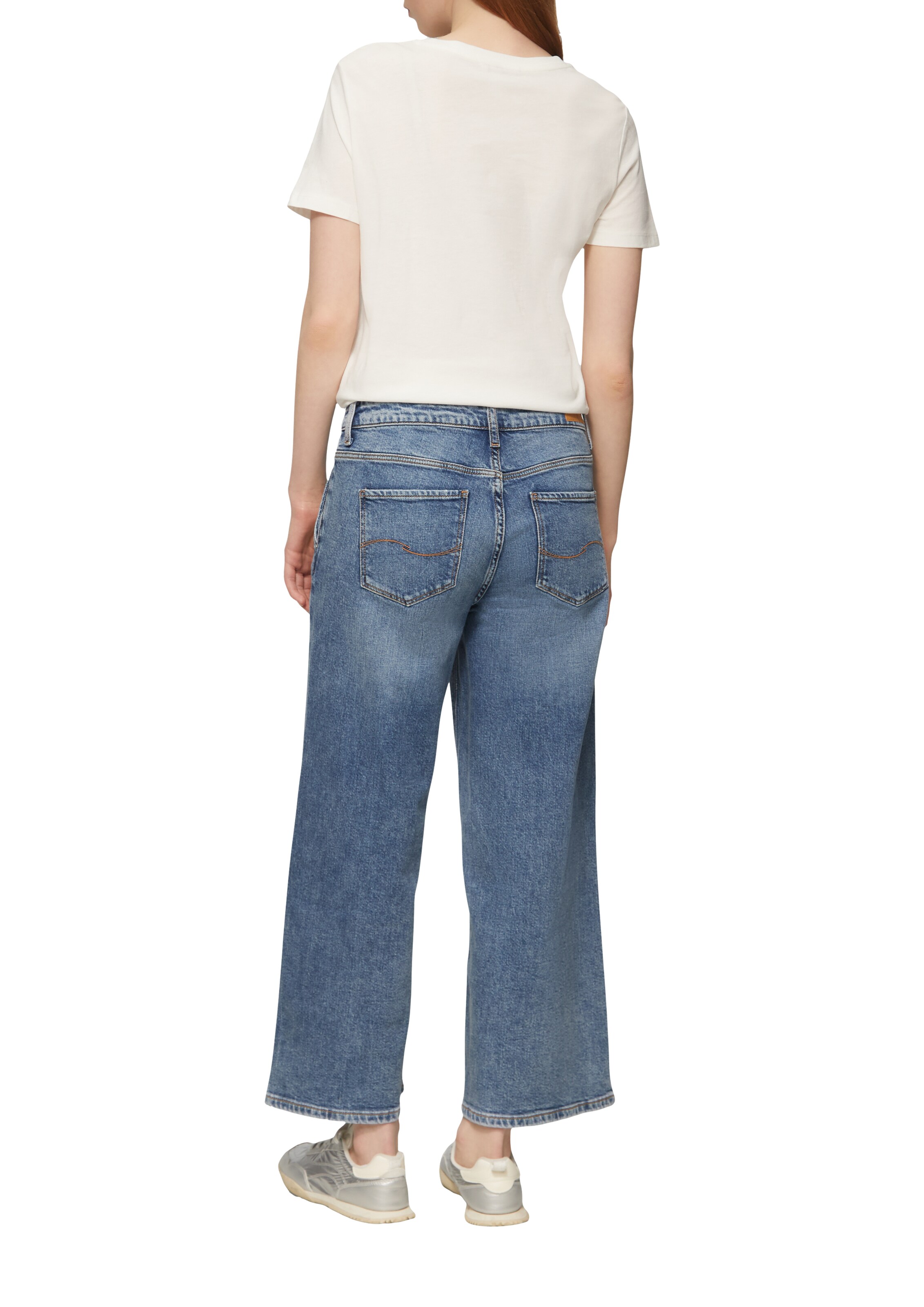 QS Zvonové kalhoty Džíny 'Catie' – modrá