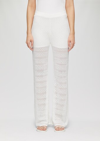 QS Wide leg Trousers in Beige: front