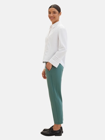 TOM TAILOR Tapered Pants in Green