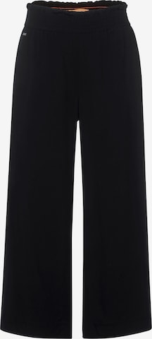 STREET ONE Zvonové kalhoty Kalhoty – černá: přední strana