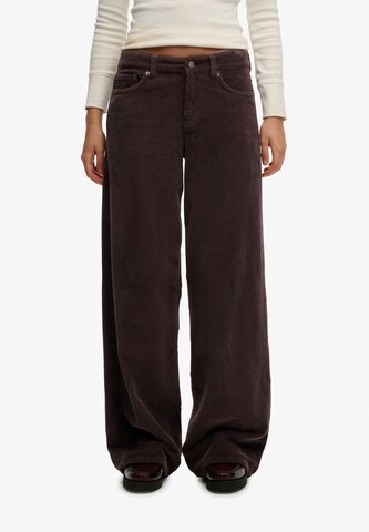 Baggy Pantalon 'Jumbo' Superdry en marron : devant