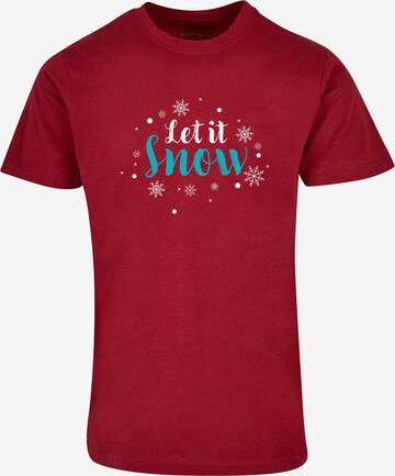 Merchcode Shirt 'Let it snow' in Red: front