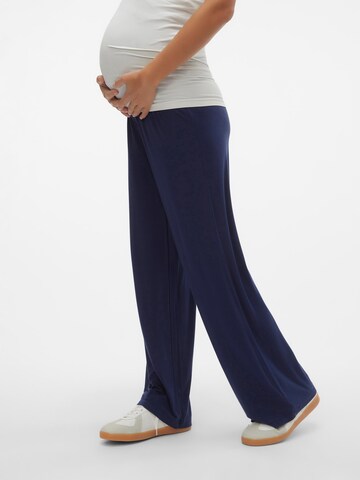 Regular Pantalon 'Alison' MAMALICIOUS en bleu : devant