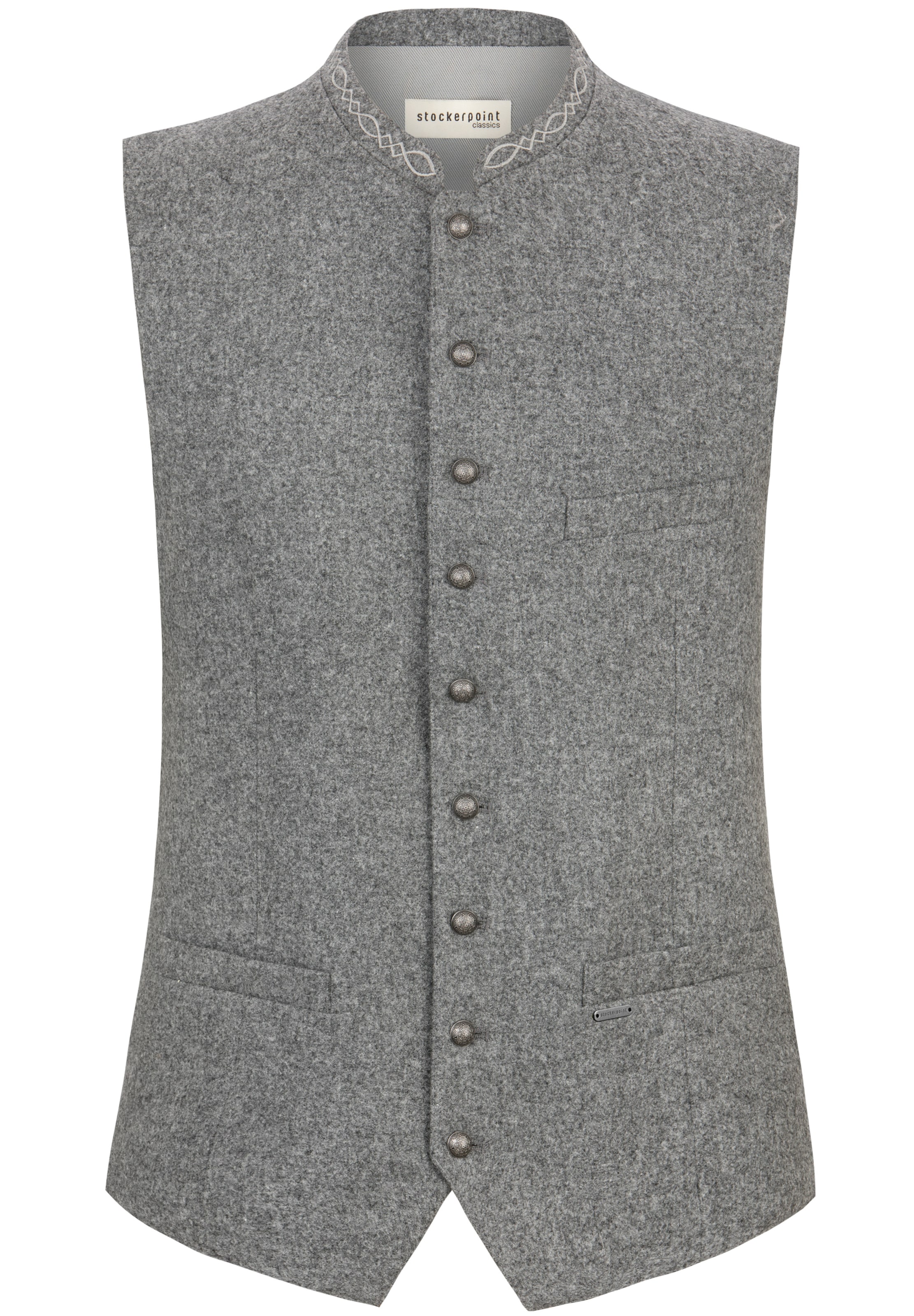STOCKERPOINT Trachtenweste in Grau: Vorderseite