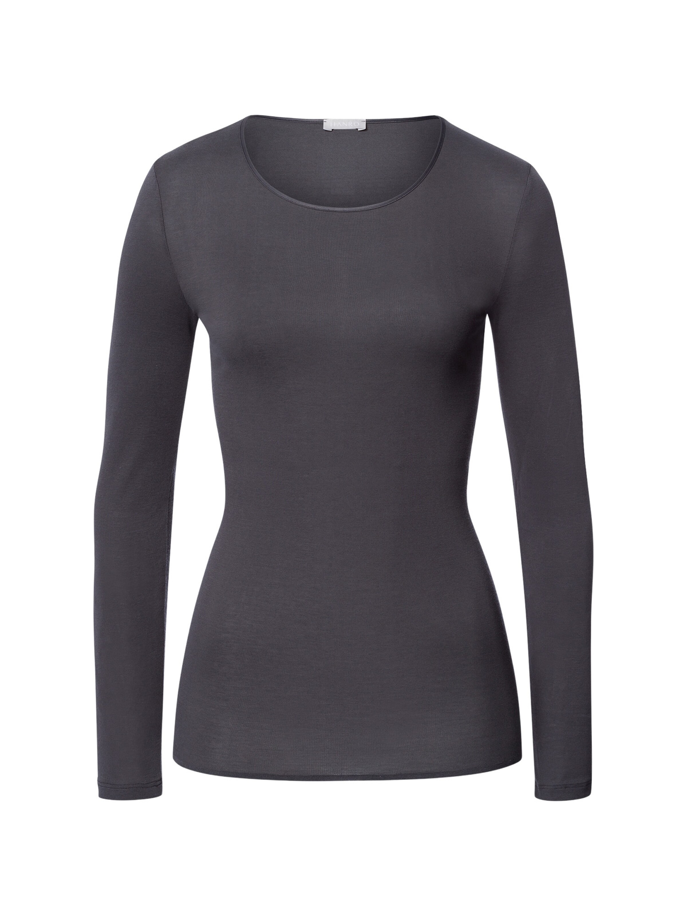 Hanro Longsleeve ' Cotton Seamless ' in Grau: Vorderseite