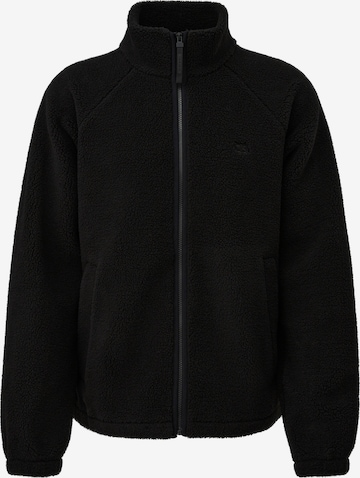 QS Fleecejacke in Schwarz: Vorderseite