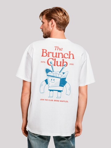 T-Shirt 'The Brunch Club' F4NT4STIC en blanc