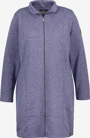 Ulla Popken Zip-Up Hoodie in Purple: front