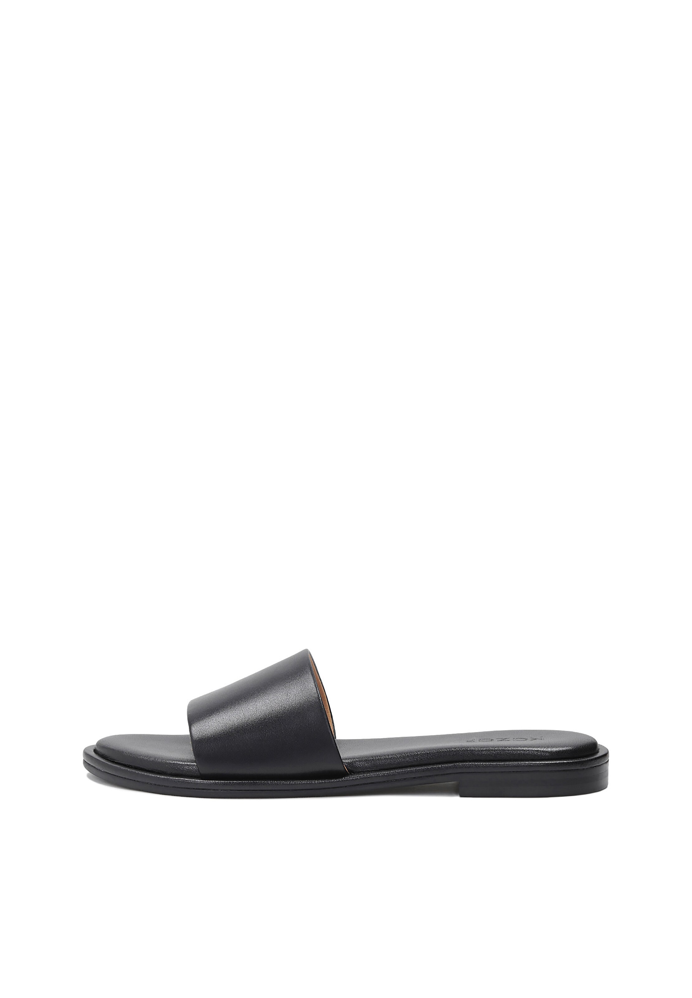 Kazar Mules in Black: front