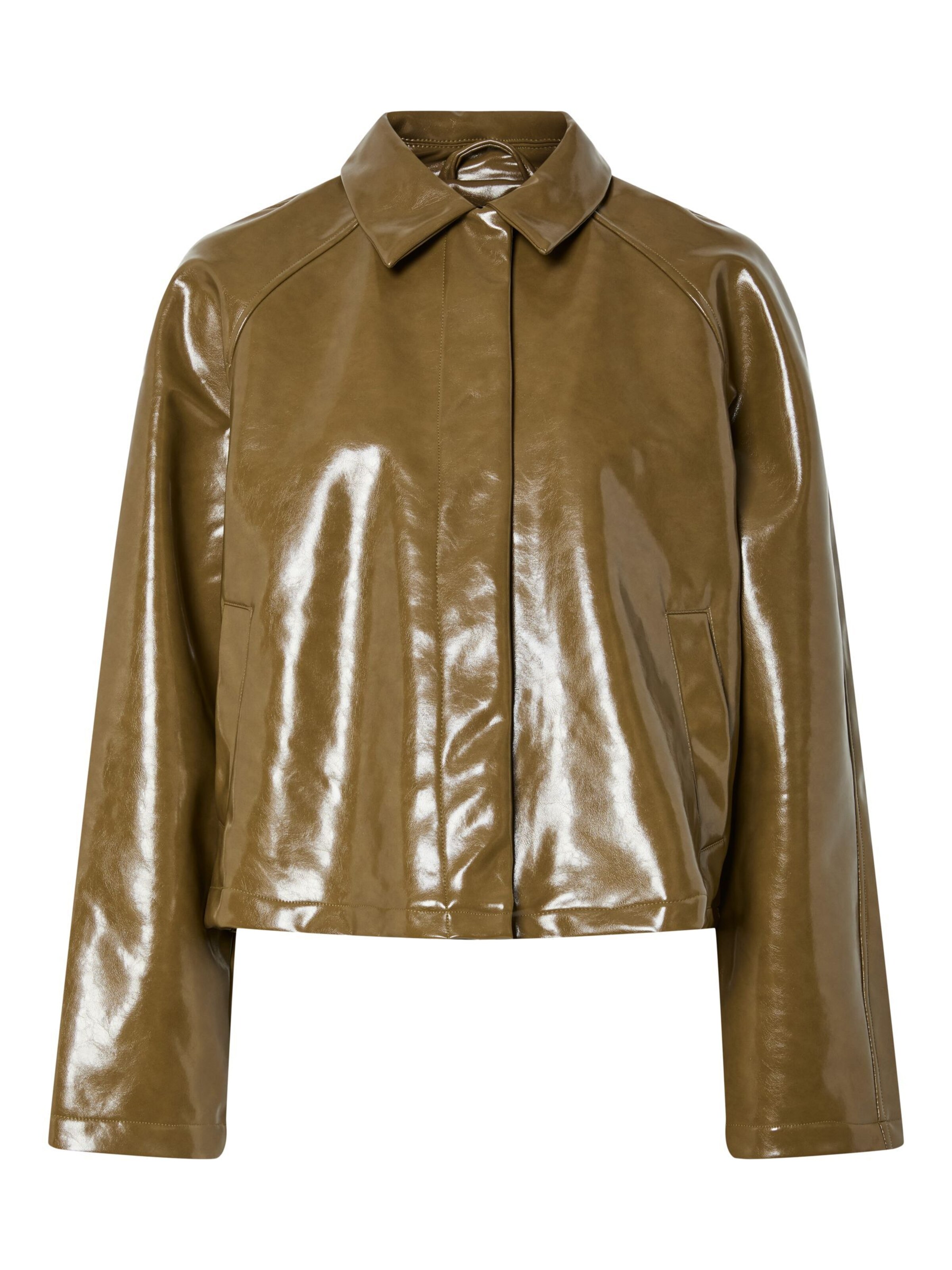 Giacca di mezza stagione 'MERRY' di PIECES in verde: frontale