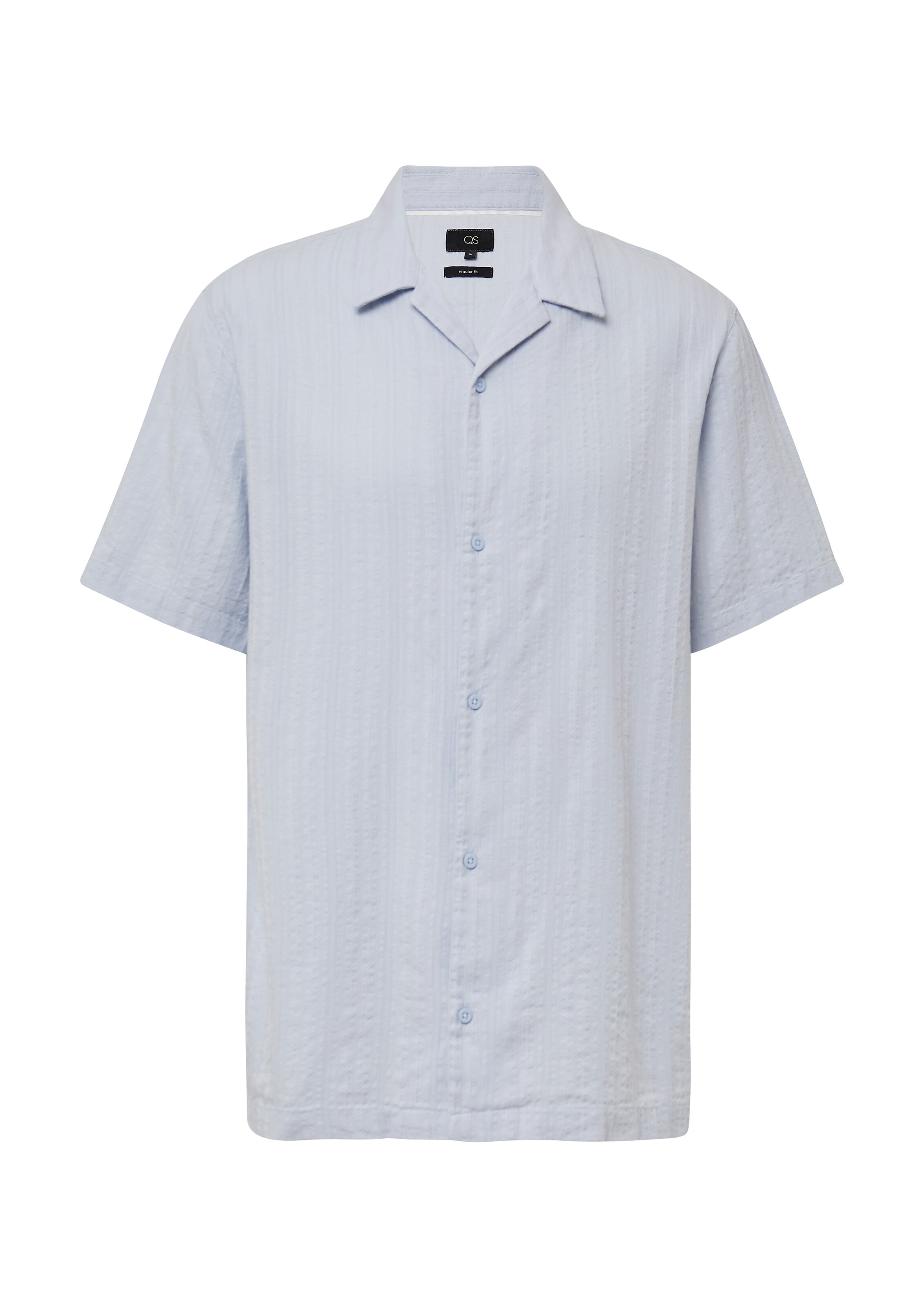 QS Overhemd in de kleur Smoky blue, Productweergave