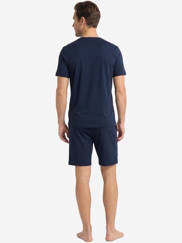 Hanro Pyjama kurz 'Night & Day'‌‌‌‌‌‌‌‌‌‌ in Blau