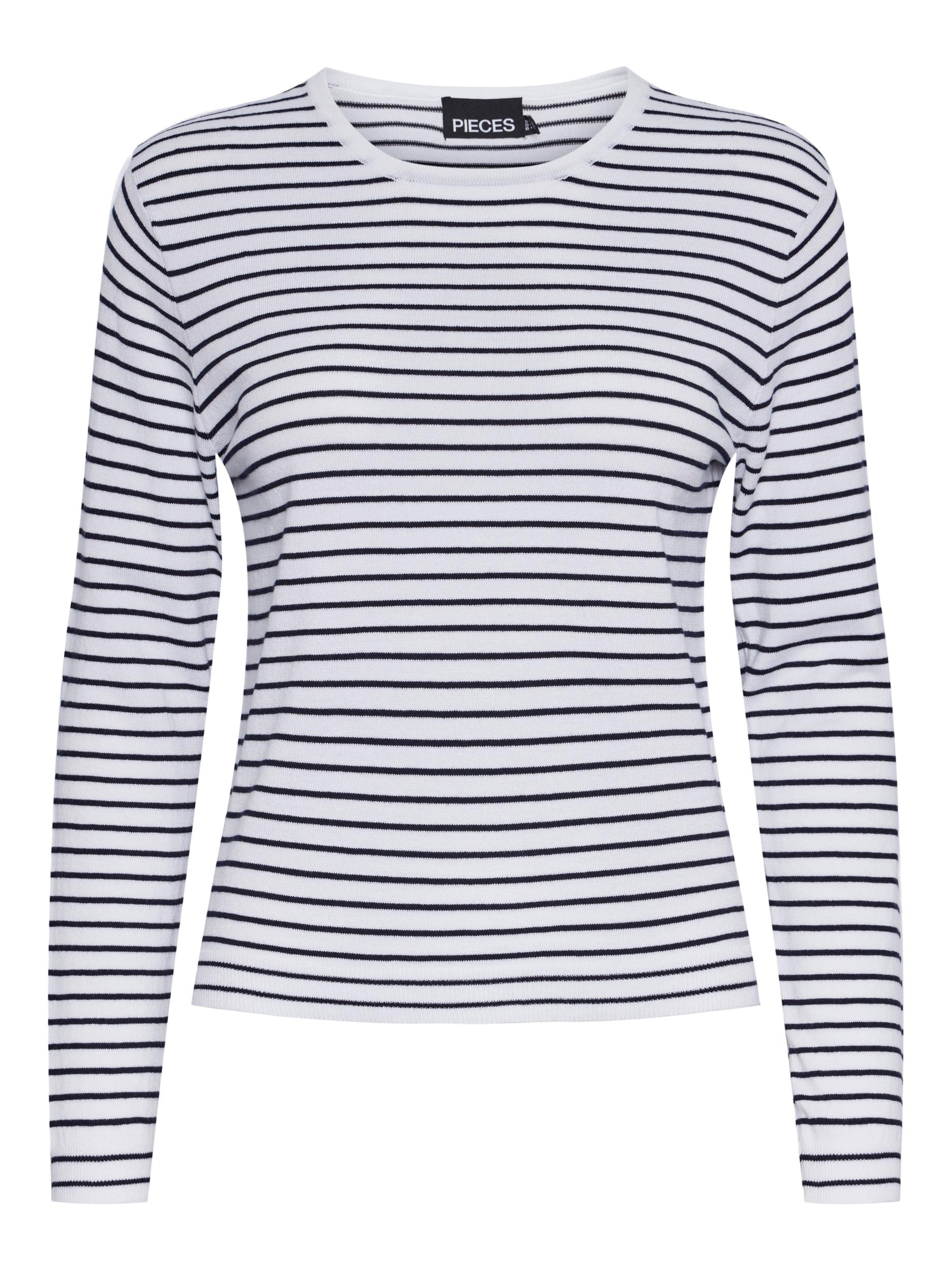 Pulover de la PIECES pe alb: față