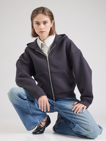 WEEKDAY Sweatjakke 'Scarlet' i grå: forside